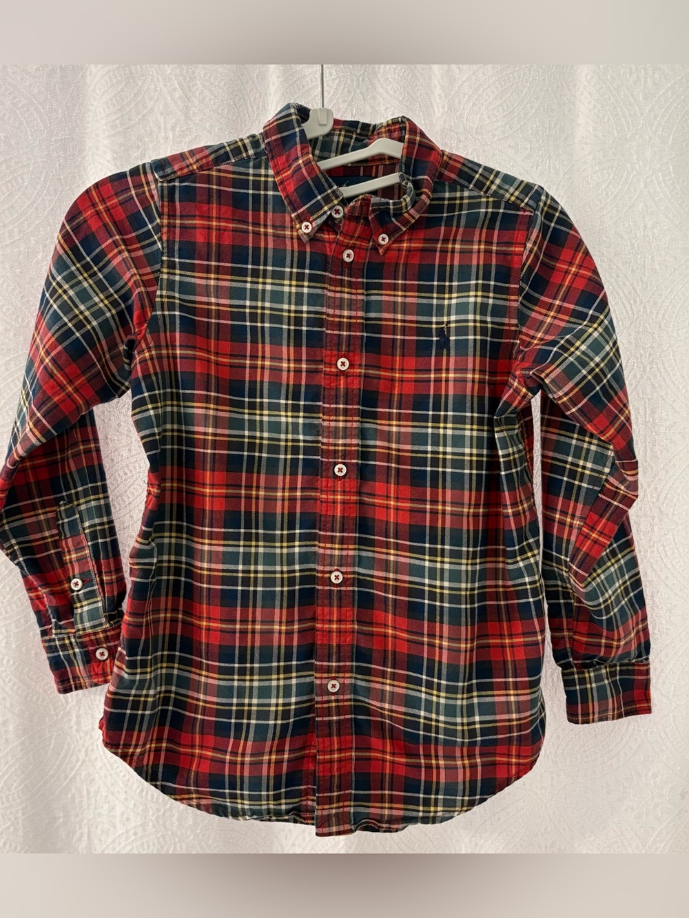 Ralph Lauren Red Plaid Button-Down Shirt Size 7